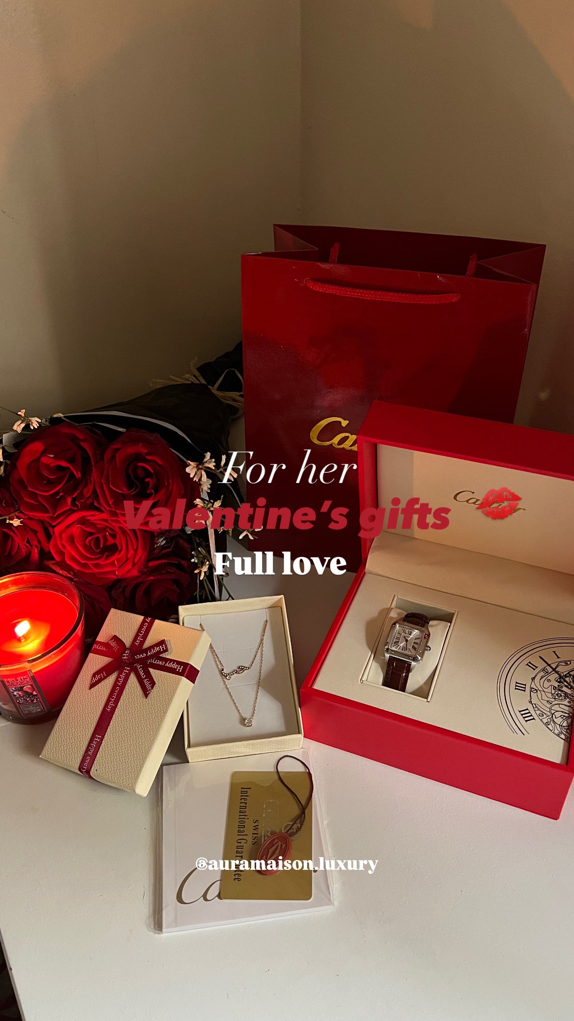 Cartier montre + 2 collier duo